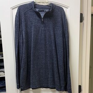 Nautica Men's Heathered Blue Long Sleeve Shirt